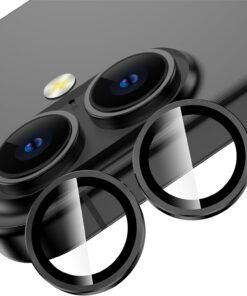Apple Kolay Kurulum Safir Parmak İzi Bırakmayan Anti-Reflective Kamera Lens Koruyucu (Siyah, iPhone 16 / iPhone 16 Plus)