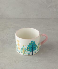 Home Love Jungle New Bone China Kupa Yeşil