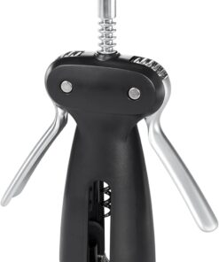 - Good Grips SteeL Kanatlı Tirbuşon, Çıkarılabilir Kapsül Kesici, Plastik, Siyah