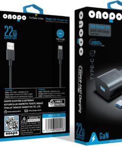 22w Usb Hızlı Şarj Aleti Seti Esnek Type-c Kablo - M9