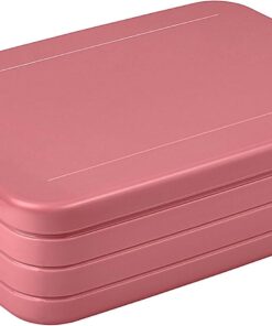 - Yemek kutusu Take A break large – Bölmeli beslenme kutusu – 8 adede kadar tereyağı ekmeği için uygundur – 1500 ml – Canlı mauve