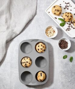 Home 6 Bölmeli Silikon Muffin,Cupcake Kalıbı,Yanmaz,Yapışmaz (6 Bölmeli)