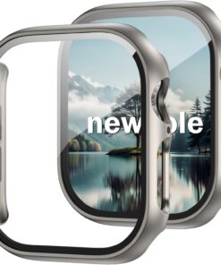 [Watch 10 46MM ile Uyumlu] Apple Watch 10 46MM için Watch Ekran Koruyucu Kırılmaz Cam ve Tam Kaplayan Watch Kasa Koruyucu Kılıf Yüksek Hassasiyetli Kılıf Apple Watch 10 46MM ile Uyumludur