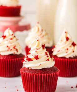 Hediye Sepeti Takribi 200 Adet Büyük Boy Kırmızı Muffin Kek Kalıbı, Cupcake Kağıdı, Browine Kalıbı 50x40 Mm