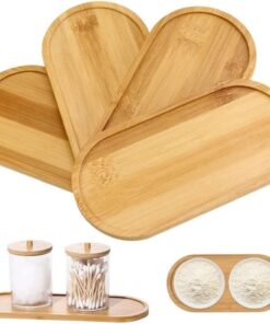 Bambu Yağdanlık Altlığı Sunumluk Şık ve Dayanıklı Ahşap Tepsi (Oval)
