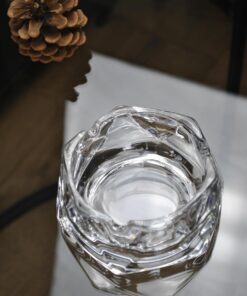 Yuvarlak Cam Kristal Lüks Küllük - Kül Tablası - Yuvarlak Kül Tabağı 10,5 Cm