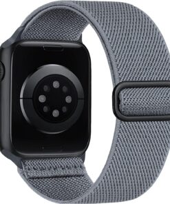 Apple Watch için Uyumlu Bilek Kalınlığına Göre Ayarlanabilir Yumuşak Kumaşlı ve İnce Görünümlü Dayanıklı Sık Dokuma Kumaş Kordon