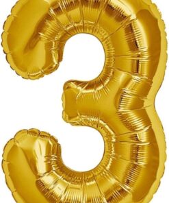 Folyo Rakam Balon ''3''rakamı Gold 40 Inç 100 Cm bmcNM111