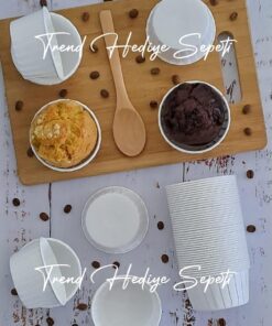Hediye Sepeti 50'li Büyük Boy XL Beyaz Muffin Kek Kalıbı Cupcake Kapsülü Jumbo Kek Kapsülü, Airfryer Uyumlu