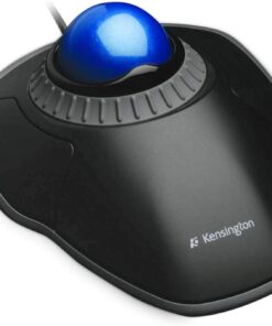 Orbit Trackball, kablolu ergonomik Trackball fare, kaydırma halkalı, 40 mm küre, Windows ve macOS ile uyumlu, sağ ve sol elini kullananlar için, siyah/mavi, K72337EU