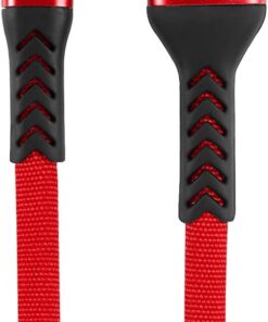Product MF0001 Jettpower 0001 Metal Başlıklı Örgülü 2.4A Micro Usb Hızlı Şarj Kablosu 30 cm Kırmızı