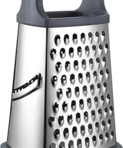 Metal Rende Paslanmaz Çelik Çok Amaçlı ve Dayanıklı Tasarım Sebze Peynir ve Meyve Rendesi Ergonomik Saplı Kolay Temizlenebilir Mutfak için Pratik ve Şık (24 Cm)
