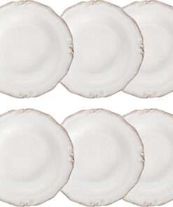 Concept Ekru 6 li Çukur Yemek Tabağı Seti 22 cm