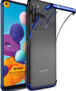 Samsung Galaxy A21 Kılıf Skyfall Transparent Clear Mavi