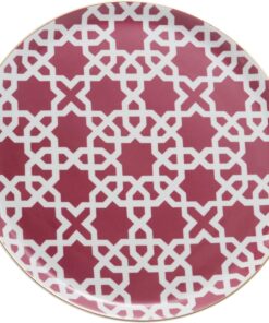 Morocco Desen5 Fuşya Düz Tabak 28cm