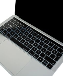 Macbook Pro Klavye Koruyucu (Türkçe Q) TouchBar'lı A1706 A1989 A2159 A1707 A1990 ile Uyumlu Siyah