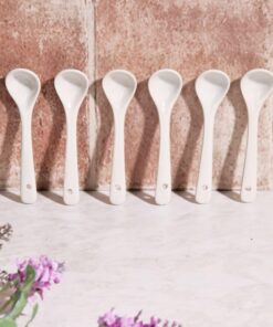Diyarı Porselen 6'lı Beyaz Kaşık 10,5 Cm BEYAZ