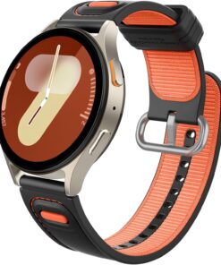 Spigen Galaxy Watch 47mm/46mm/45mm/44mm/43mm/42mm/41mm Kordon Kayış Band Athlex (20mm) Active Orange - AMP06251