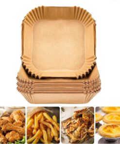 Air Fryer Tek Kullanımlık Kağıt, XL ve XXL Boy Airfryer Yanmaz Yapışmaz Pişirme Kağıdı, Fritöz Fırın Parşömeni