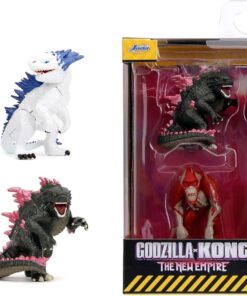 253252035, Godzilla 4'lü Figür Seti, Die-Cast (Metal), Pop-Culture Dizayn, Koleksiyon Figürleri, Godzilla, King Kong, Shimo, Skar, 6.5 cm, 2.5"