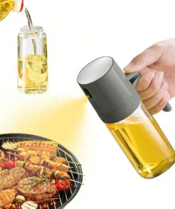 Yağ püskürtme şişesi, 250 ml yağ püskürtücü, sıcak hava fritözünde pişirmek için, sızdırmaz cam zeytinyağı şişesi, salata pişirmek için, ızgara, mutfak, pişirme gereçleri