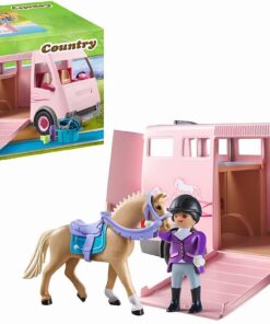 71237 Country At Taşıma Aracı, midilli çiftliği, at oyuncakları, eğlenceli, yaratıcı rol yapma, oyun seti, 4 yaş ve üzeri çocuklar için uygun