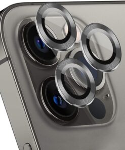 Apple iPhone 13 Pro Max Tekli Kamera Lens Koruma Camı Füme [iPhone 13 Pro Max ile Uyumlu Ekran Koruyucu]