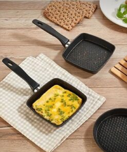 Yanmaz Yapışmaz Granit Kaplama Döküm Mini Tava, Yumurta ve Sos Tavası, Mini Yer Kaplamayan Granit Kaplama Döküm Sos ve Yumurta Tavası (12cm)
