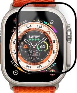 Apple Watch Ultra ile Uyumlu 49mm için Cam Ekran Koruyucu Darbelere ve Çizilmelere Karşı Dayanıklı Ultra Güçlü Koruma