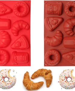 Esnek Tatlı Kalıbı – Donut ve Yuvarlak Tatlılar İçin Çok Amaçlı Silikon Kalıp, Çikolatalı Kek, Dondurma, Jöle, Reçel İçin