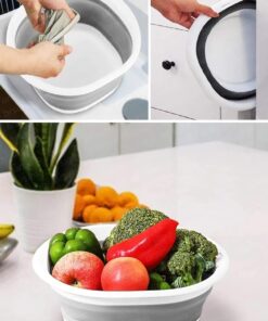 Akordiyonlu Katlanabilir Badya Leğen 5 Litre - Katlanabilir Yer Kaplamayan Badya ve Leğen