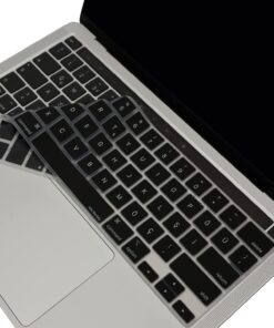 Macbook Pro Klavye Koruyucu 13inç M1-M2 (US to TR) Touchbarlı A2338 A2289 A2251 A2141 Uyumlu Siyah