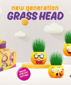 Emoji Temalı Çim Adam 6'lı Set – Çocuklar İçin Eğitici ve Eğlenceli Bitki Yetiştirme Kiti