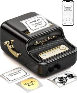 B21 Etiket Makinesi Mürekkepsiz Bluetooth Etiket Yazıcısı, Küçük İşletmeler için 2 İnç Taşınabilir Termal Yazıcı, Adres, Logo, Giyim, Posta, Mumlar, Takı, Hediye için Etiket Yazıcısı, Siyah