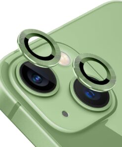 iPhone 13 / 13 Mini Kamera Lens Koruyucu - 2 Lens, Alüminyum 9H Temperli Cam, Apple Uyumlu (Açık Yeşil)