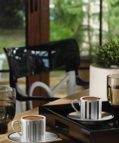 Porselen 11722 Pilea 4 Parça 2 Kişilik Kahve Takımı