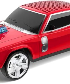Kablosuz Hoparlör Bluetooth 1968 Retro Ride Bluetooth Klasik Araba Görünümlü Hoparlör ve FM Radyo Ofis Ev için USB SD AUX Girişli Benzersiz Tasarım Kablosuz Hoparlör WS-1968 (Kırmızı)