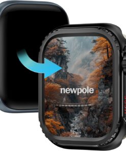 Apple Watch SE2 SE 6 5 4 44mm için Kılıf Metal Sert Kılıf Cihazınızı Watch Ultra Görünümü Verir 360 Kasa Koruması Darbelere Dayanıklı Apple Watch SE2 6 5 4 44mm ile Uyumlu