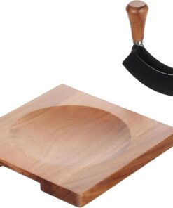 Agni Akasya Bıçaklı Kesme Tahtası 20x20 cm