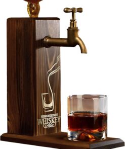 Gift Özel Viski Baskılı Musluklu Doğal Ahşap İçki Standı, İçki Çeşmesi, Doğum Günü Hediyesi, Ev Hediyesi, İçecek Dispenseri