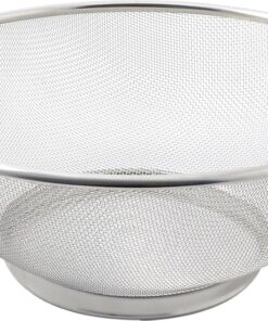 Metal Süzgeç, Paslanmaz Çelik, Çok Amaçlı ve Dayanıklı Tasarım, Ergonomik Saplı, Makarna, Sebze ve Meyve İçin İdeal, Kolay Temizlik, Mutfak İçin Şık ve Pratik (20 Cm)