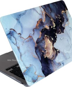 Macbook Air Kılıf 13.6 inç M2-M3 Marble14NL (TouchID'li Air 13.6") A2681 A3113 ile Uyumlu Gri