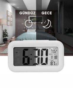 Masa saati, Gece Görüş Sensörü Masa Saati, İç Mekan Dijital Oda Termometresi Takvim Çalar Saat