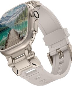 Watch 45mm 44mm 42mm 49mm Uyumlu Kordon Hiron Premium Metal Aparatlı Kopma Karşıtı Kordon Spor Rahatsız Etmeyen Apple Watch Ultra 2/1 9 8 SE 7 6 5 4 3 2 1 Serisi Uyumlu Kordon