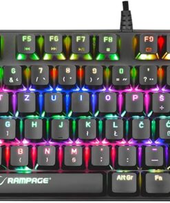KB-R17 Raptor Black USB 6 Color Blue Switch LC Layout Gaming Mechanical Keyboard