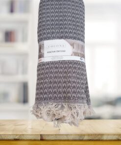 Örtüsü Natural Pamuklu Koltuk Şalı Çekyat Örtüsü 170x210 (LACİVERT-KREM)