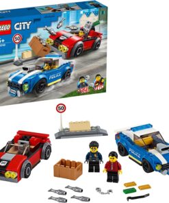 City Polis Otobanda Tutuklama 60242 - Arabaları Seven Çocuklar için Yaratıcı Oyuncak Yapım Seti (185 Parça)
