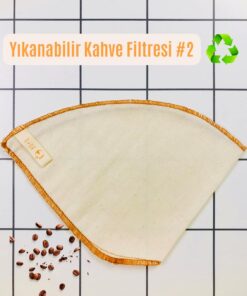 yoga and food Yıkanabilir, Kumaş, Organik Kahve Filtresi (no:2) Ağartılmamış%100 Ham Pamuk - Ekolojik Filtre no:2
