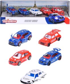 212055012, French Touch 5'li Hediye Paketi, Özel Fransa Serisi, Fransız Detaylar ve Tasarım, Serbest Tekerlek, Die-Cast (Metal), 1 Açılabilir Parça, Süspansiyon, 1:64, 7,5 cm