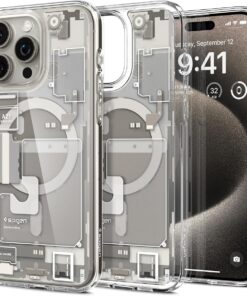iPhone 15 Pro Max Kılıf Ultra Hybrid Zero One MagFit MagSafe özellikli Natural Titanium - ACS07211